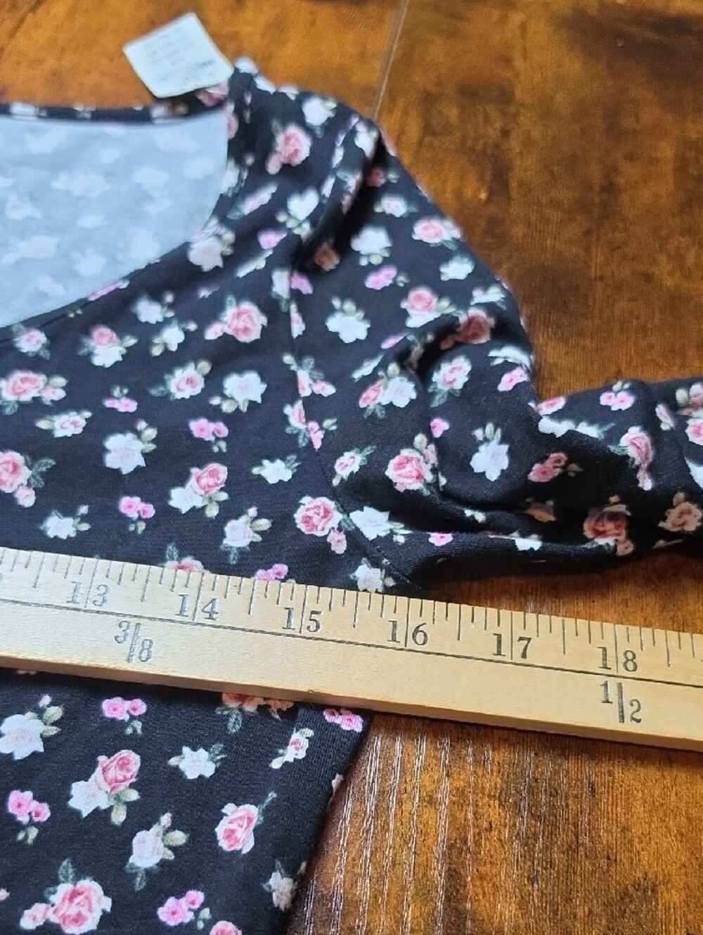 PINK Victoria's Secret | Black Cabbage Rose Long-Sleeve Floral Bodysuit | M - Picture 5 of 10